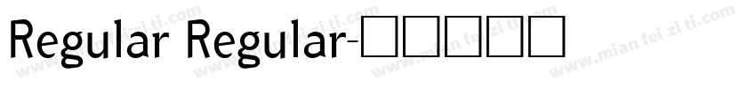 Regular Regular字体转换